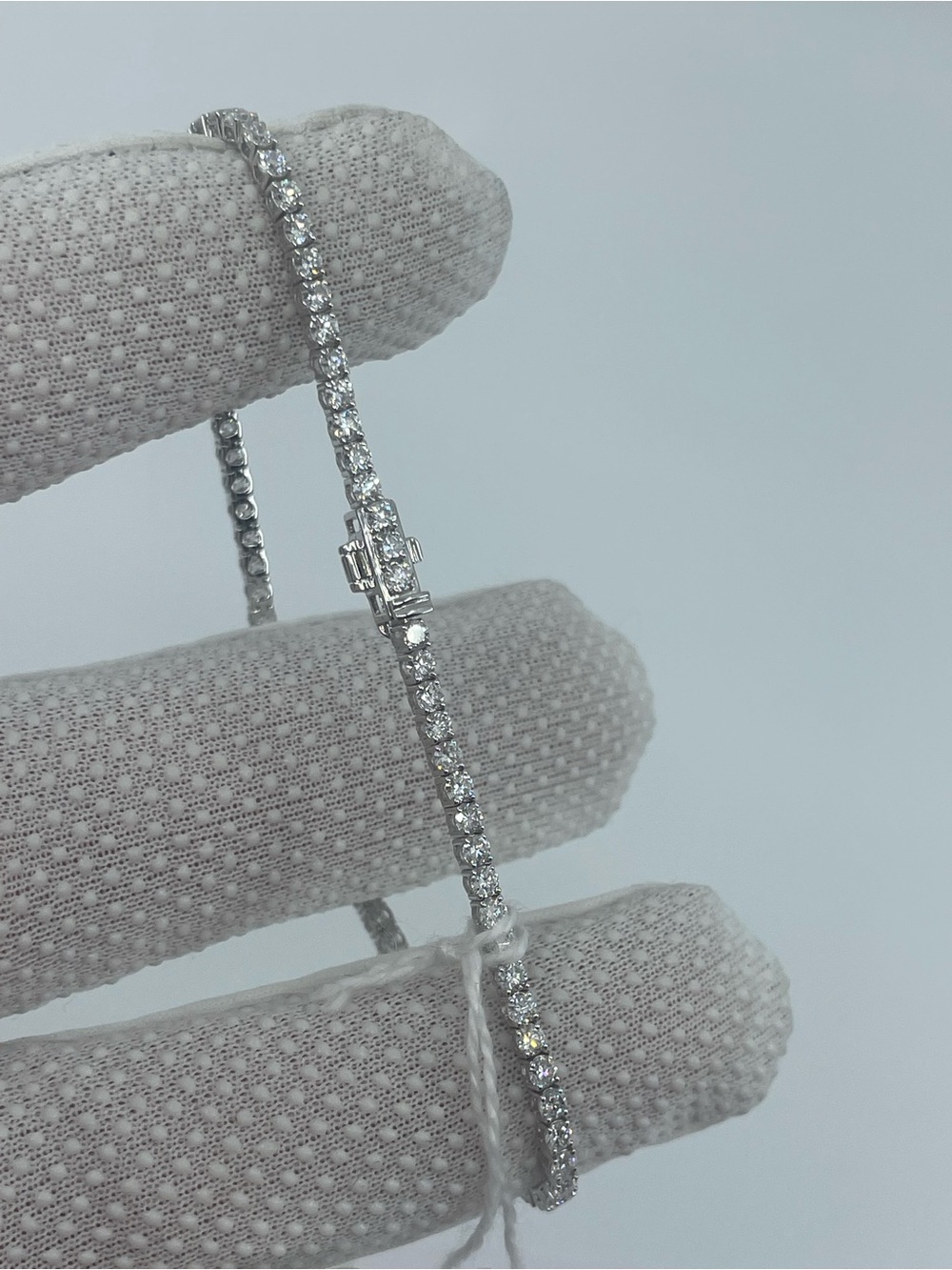 3 CT Lab Grown Diamond Tennis Bracelet 7” 14K White Gold Box Clasp VS1-SI1